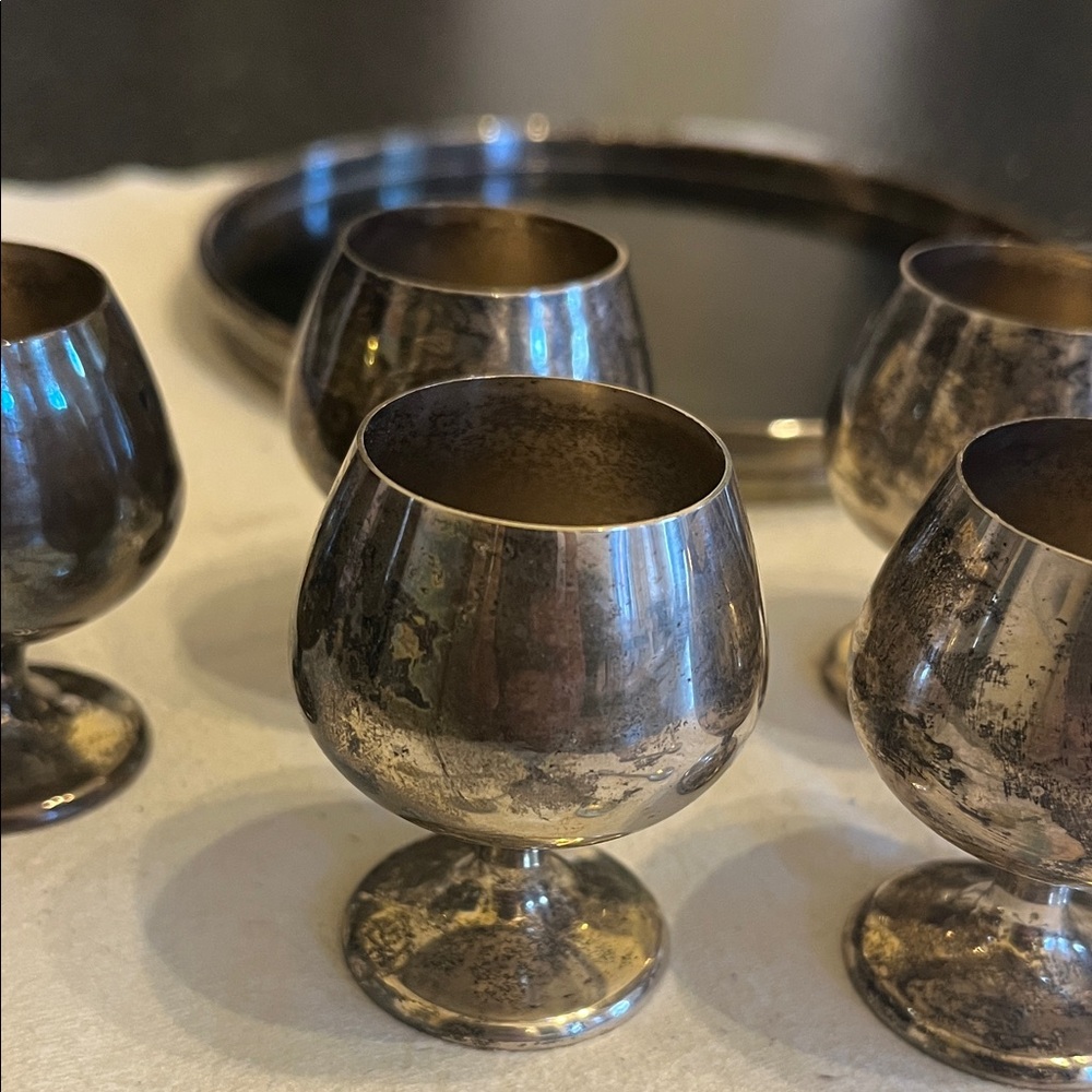 Gorham Silver Goblet Set with Spoons and Tray - Picture 7 of 8